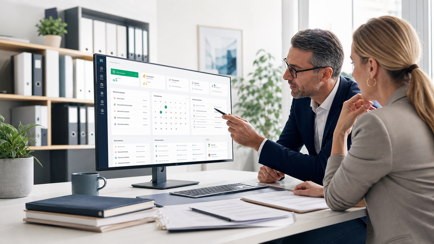 Beratungsteam arbeitet mit digitaler Fallübersicht